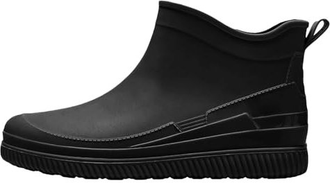 Dasfsagh Stivale acqua donna moda impermeabile antiscivolo scarpe da giardino nuovi stili per donna stivali alti stivali da acqua donna pioggia, Nero , 39 EU