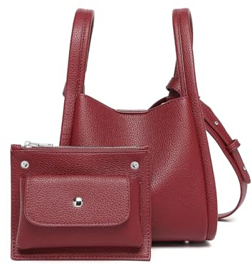 YONBEN Handtasche Damen Klein Umhängetasche Shopper | Weiche Leder-Optik mit Reißverschluss und verstellbarem Schulterriemen – kompakt für Alltag, Büro und Ausgehen.