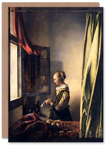 Artery8 Johannes Vermeer Art Card Girl Reading Letter by Open Window