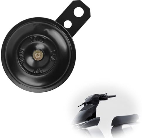 Signalhorn Hupe 12V Laut Universal Horn, Motorrad Hupe, Niversal Horn, für Motorrad Fahrzeug Auto LKW Moped Roller Scooter ATV Schwarz beschichtetes Metall