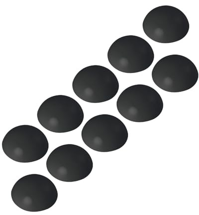 vasalat Wandtürstopper Set - Türpuffer 32mm, Höhe 12mm - Türstopper selbstklebend ideal zum Schutz von Wand & Tür, schwarz - 10 Stück