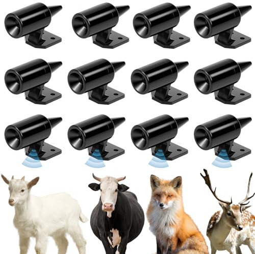 SCROLIEY 12 Piezas Alerta de Silbatos de Ciervo, Dispositivos de Silbato, Alarma Ultrasónica de Advertencia para Animales, Avisador, Ahuyentador, Silbato de ultrasonidos de Animales como Ciervos
