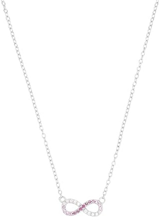 Tom Tailor Kette mit Anhänger für Mädchen, Sterling Silber 925, mit Zirkonia, 37+3 cm, Infinity, silber, Geschenkidee, Halsschmuck, Kinderschmuck, 2100588