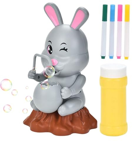 Tiajingzi Seifenblasenmaschine,Auslaufsicherer -Design Bläser - DIY Bemalen Osterhase Seifenblasenmaschine | Für Kinder, Mädchen, Outdoor-Aktivitäten, Geburtstag, Hochzeit, Partygeschenke,