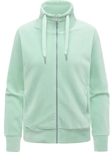 Ragwear Damen Cordjacke weiche Sweatjacke Übergangsjacke in Samt-Haptik Ronette Cordy XS-3XL