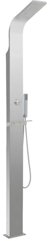 Gartendusche Edelstahl Gebogen, Garten-dusche Pooldusche Terrassendusche für Outdoor Camping Pool48199