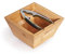 Excelsa Eco Living Ciotola Con Schiaccianoci, Ciotola in Bamboo e Schiaccianoci in Zama, Cm. 16.5x16.5x9