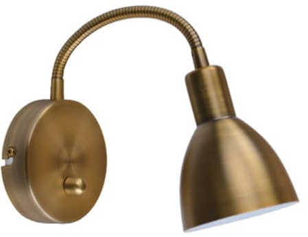 Wall Light 'Amrei' dimmable (Antique, Vintage) in Bronze Made of Metal for e.g. Living Room & Dining Room (1 Light Source, E14) from Lindby | Wall Lighting, Wall lamp