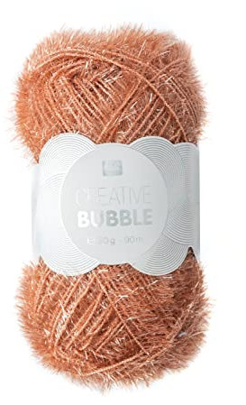 Rico Creative Bubble 50g Stricken Wolle Strick Schwäme häckeln Braun Braun