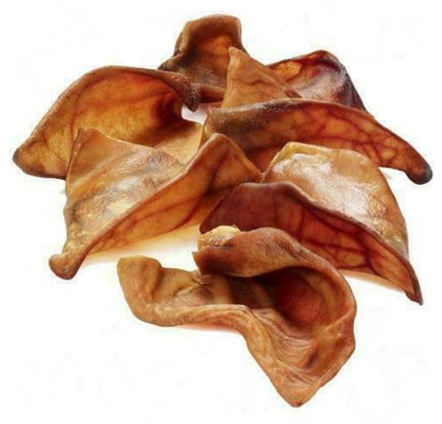 Express Pet Supplies Xtra Large Pigs Ears Natural Dog Treat Chews 5 | Hypoallergenic, High Protein, Low Fat, Grain and Gluten Free