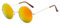 Lazzboy Frauen Männer Vintage Retro Brille Unisex Driving Round Frame Sonnenbrille Eyewear Runde Mit Schmalem Metall Gestell(C)