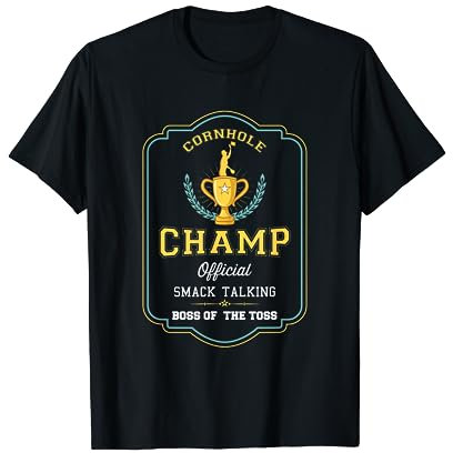 Funny Cornhole Champ Player Chef Toss Säckchen Trikot Bags T-Shirt