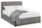 Julian Bowen Grey Fabric Fullerton 4 Drawer Bed, King
