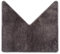 fluffy® Badteppich für Eckduschen, Hochflor aus Mikrofaser, rutschfeste Unterseite (V-Form | Innenmaße 45 x 45 cm, Anthrazit)