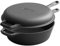 EDGING CASTING 2-in-1 Pre-Seasoned Cast Iron Dutch Oven Pot with Skillet Lid Set, 10 Skillet 3QT Pot for Cooking, Baking, Frying and Camping