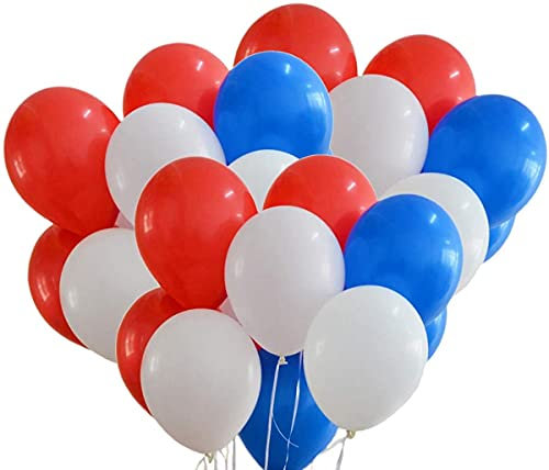 Maelsa® - Paquet de 30 ballons Bleu Blanc Rouge France supporter Foot Football tout type d'évènements