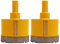 HIGHDRIL 2Pcs Diamond Core Drill Bit,Diameter 45mm Vacuum Brazed Hole Saw for Concrete Granite Marble Glass Porcelain Tile Masonry Brick,Triangle shanks