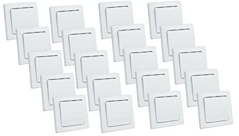 ChiliTec Wechselschalter 20 Stück Delphi Schalter Unterputz Lichtschalter Weiß