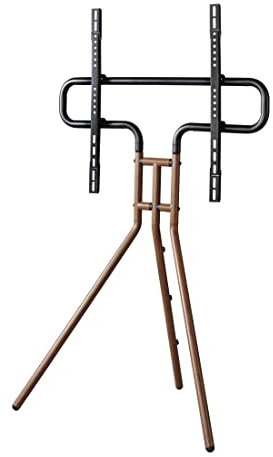 Hama Soporte de TV con diseño de Caballete (trípode de TV Estable para televisores de 37-75/94-191 cm, Altura Regulable, Soporte de TV Compacto Compatible con VESA, Madera de Nogal)