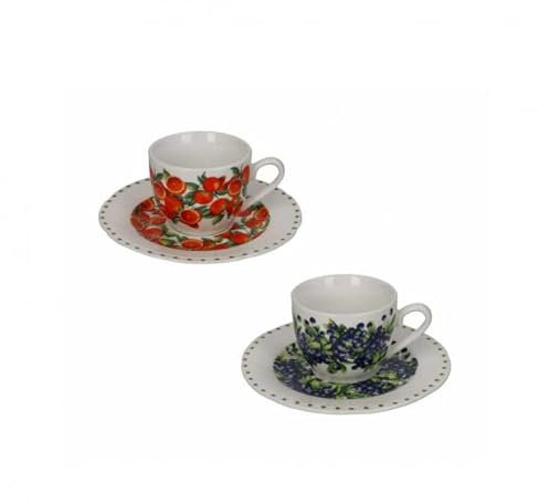 BRANDANI TAZZINA CAFFE LE PRIMIZIE FRESH FRUITS SET 2 PZ PORCELLANA | Prestige Store