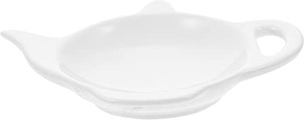Housoutil Ceramic Tea Bag Saucer Keychain Holder Accessory Tray Appetizer Serving Tray Teaspoon Holder Ceramic Teabag Coaster Condiment Bowls Desktop Teabag Tray Professional Teabag Dish Dip