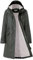 Manteau de pluie, pour femme, doublé, en polaire teintée, imperméable, avec fourrure synthétique, chaud, long en polyuréthane, coupe-vent, parka de pluie pour l'hiver, vert, 46