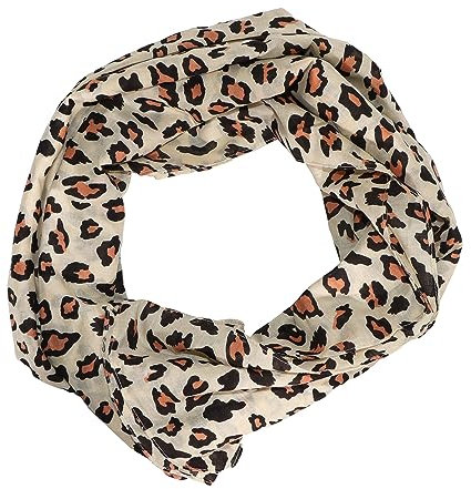 Harrys-Collection Damen Herren Baumwolltuch in vielen Farben 100 x 100 cm, Größen:Einheitsgröße, Farben:Leopard braun