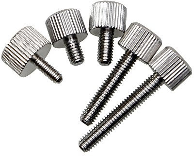 M2,5 Rändelschrauben Daumenschraube Rändel mit achsparallelen Rillen Edelstahl 20 Stück M2,5 Vis à Moletées Acier Inoxydable 20 pièces (M2,5 x 12 mm)