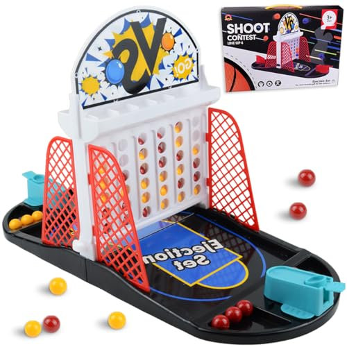 GOLCUGYJH Brettspielzeug - Tisch Basketball Spielsets,Basketball Schießspiel,Doppeltes Spieler Basketball Wettkampf Spielzeug, Desktop-Basketball-Schießspiel Game für Kinder & Erwachsene