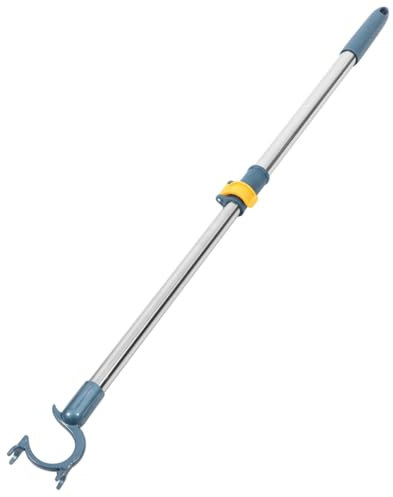 Cabilock Barra Telescópica para Ropa Gancho Telescópico Varilla Telescópica Barra para Colgar Soporte De Tendedero Retráctil Poste De Estante Colgador De Varilla con Gancho Acero Inoxidable