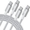 SYNCWIRE Câble USB C vers USB C Rapide 60W 2-Pack 2M, Cable USB C PD 3.0 QC 4.0, Nylon Tressé pour iPhone 15 Series Samsung S24 S23 S22 iPad Air MacBook Pro Google Pixel 7 Switch PS5 Tablets Argent