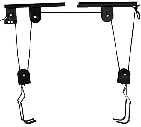 Fahrradlift mit Deckenhalterung bis 60kg Bike-Lift E-Bike Deckenlift Fahrrad Bike Hoist für Garage Deckenmontage Pulley System Storage, Satz von Kleiderbügel Lagerung