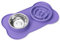 Pecute Gamelle Anti-Glouton Pecute pour Chien en Violet avec Tapis en Silicone Anti-Débordement - Bol d'alimentation Lente pour Une Digestion Saine, Réduit Les Vomissements, Pieds Antidérapants M