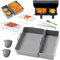 Camiraft Dual Air Fryer Accessoires pour Moulinex EZ9018 5,2/3,1 L,Tefal EY901840,Tower T17099 Salter Lakeland,8PCS avec moule en silicone pour friteuse à air, Air Fryer Rack - Gris