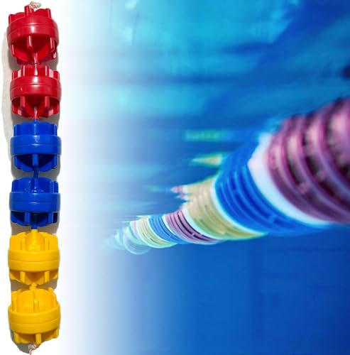 MIDUOLAI Azul,5M, LíNea Divisoria Seguridad Piscinas Flotador Cuerda Piscina Divisor Seguridad Piscina Carril Cuerdas Piscina Divisor De Carril con Gancho De LíNea para Nadador