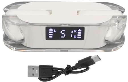 Vikye Auriculares de Traducción, TM50 Dispositivo Traductor BT5.3 Bidireccional en Tiempo Real con Aplicación Compatible con 144 Idiomas, 3 Modos de Traducción Auriculares con (White)