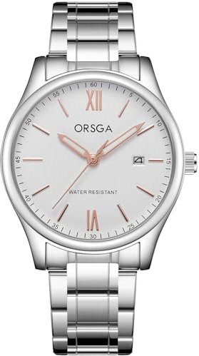 CIVO Herrenuhr Silber Edelstahl Armbanduhr: Analog Quarz Uhren Herren Klassische Minimalistisch - Wasserdicht Datum Leuchtend Herrenuhren Einfach Business