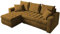 BROMARKT Sofa mit Schlaffunktion Ecksofa L-Form Schlafsofa Couch Bettkasten Wohnzimmer Möbel LUIS Couch 3 Sitzer Bett mit Bezugbehalter 238x150x72 Gelb