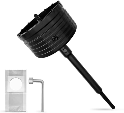 METOTY 110mm SDS Plus Bohrkrone Hohl Lochsäge-dosenbohrer，mit SDS Plus Adapter 220 mm Bohrkrone Steckdose，für Mauerwerk, Ziegel, Beton, Zement, Stein