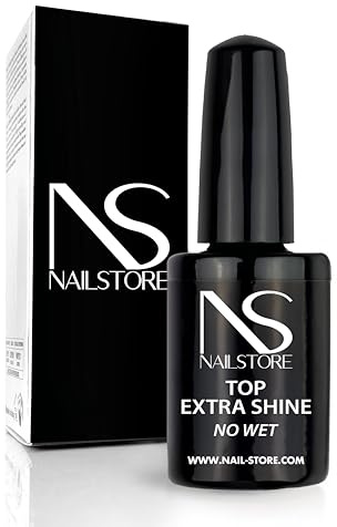 NAILSTORE - Sigillante Unghie Lucido Senza Dispersione – Top Coat Professionale per Gel e Smalto Semipermanente, Finitura Brillante e Duratura 15ml