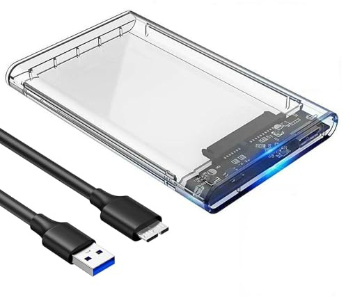 Event Decor Shop Festplattengehäuse 2,5 Zoll externes HDD-Gehäuse USB 3.0 auf SATA SSD & Festplatten-Caddy Slim Lightweight USB Dock für Laptop, Mac, PC, PS4, DVR, Xbox, Windows