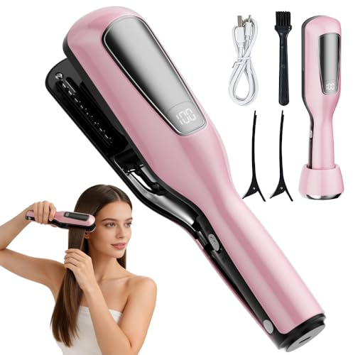 Taglia Doppie Punte Capelli, NAVESO Piastra Doppie Punte Elimina, Mini Wireless Portatile Tagliacapelli Senza Fili con Display LED per Dopp-ie Punt-e e Capelli, Cura dei Cape-lli con Ioni Negativi
