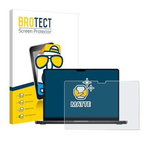 BROTECT Schutzfolie für Apple MacBook Pro 16 M5 2026 | Entspiegelnder Displayschutz Made in Germany Matte Displayschutz-Folie Anti-Reflex Anti-Fingerprint Einfache Montage