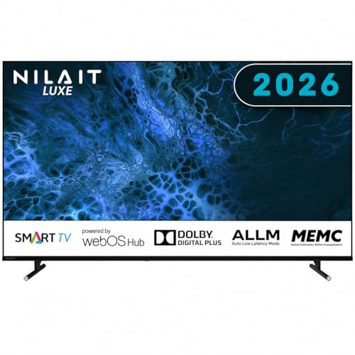 Nilait Luxe 50UD8004SWOS Smart TV QLED 4K UHD da 50 Pollici, WebOS, HDR, Dolby Audio, WiFi, Ultra Slim, Televisore Intelligente da 50