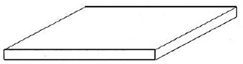 Evergreen-Placas de poliestireno (200 x 530 x 1 mm, 3 Unidades), Color Negro, (9115)