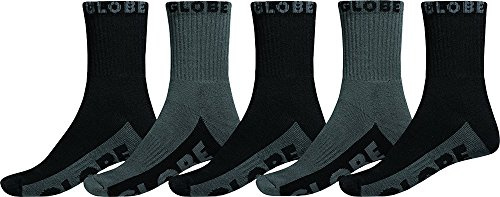 Globe, New Tradie Crew 5er-Pack, Schwarz/Grau
