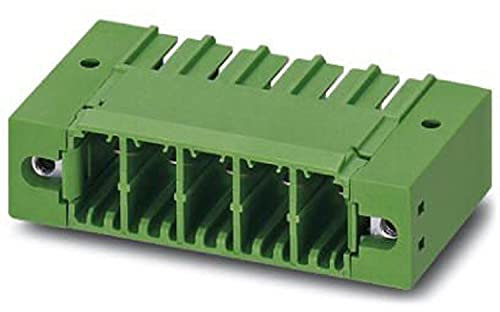 PHOENIX CONTACT PC 5/5-GF-7,62 Leiterplattengrundleiste, 41 A, 630 V, 6 mm² Nennquerschnitt, Grün, 5 Anzahl der Potenziale, PC 5/..-GF Artikelfamilie, 7,62mm Rastermaß, 5 mm Pinlänge, 50 Stück