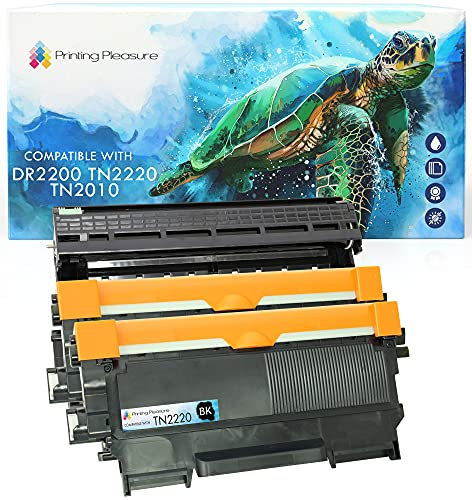 Trommeleinheit DR2200 & 2X Toner TN2220 kompatibel für Brother DCP-7055 DCP-7060D DCP-7065DN HL-2130 HL-2132 HL-2135W HL-2240 2240D 2250DN 2270DW MFC-7360N 7860DW FAX-2840 - Schwarz, hohe Kapazität