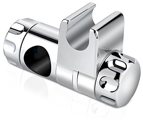Rusee Staffa Supporto Doccia, Ricambio Doccia Orientabile Ricambio Staffa Universale per Soffione Doccino Barra Saliscendi Plastica ABS Diametro 25 mm Finitura Cromata