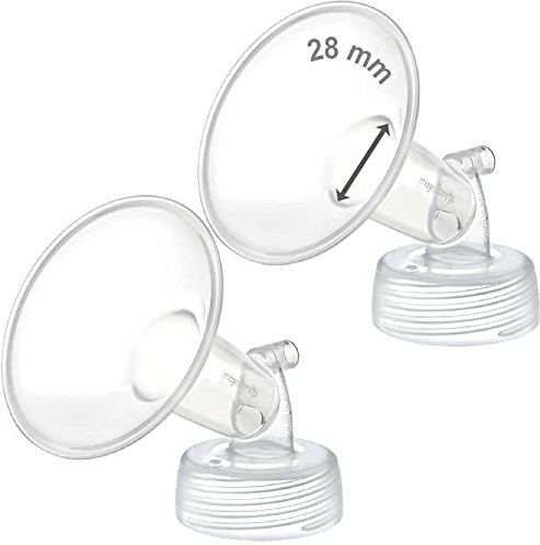 Maymom Wide Neck Pump Part For Spectra S1/S2 Pumps; Incl Wide Mouth Flange; Not Original Spectra Flange; Replaces Spectra Shield 28 mm Two Flanges